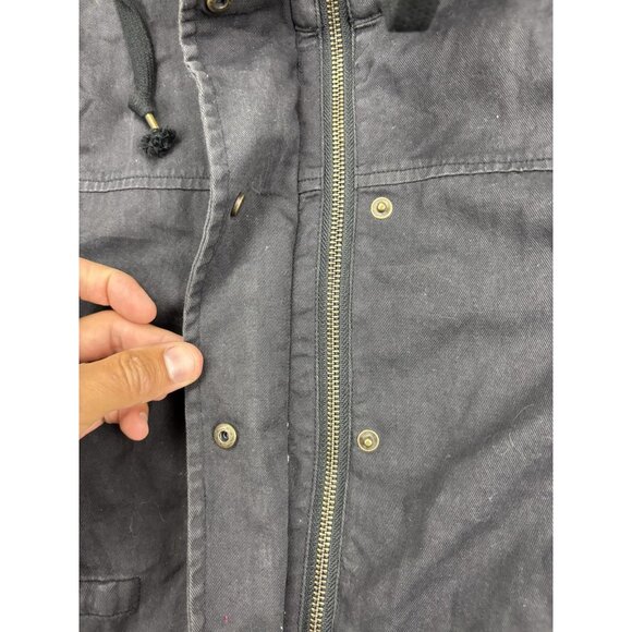 Velvet by Graham & Spencer Jacket Womens Medium Black Utility Cotton Parka Coat - Picture 6 of 8